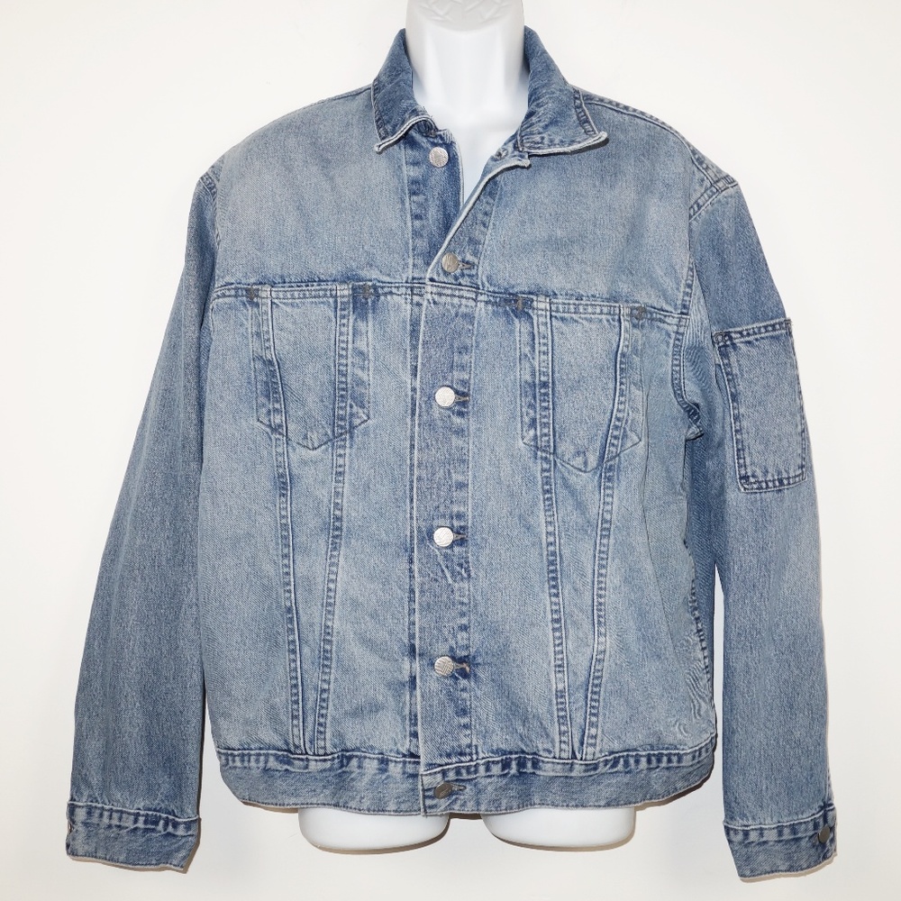Vtg 90s Levis Silvertab Jean Trucker Jacket Men XL